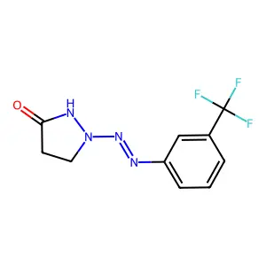 1-{2-[3-(trifluoromethyl)phenyl]diazenyl}tetrahydro-3H-pyrazol-3-one structure