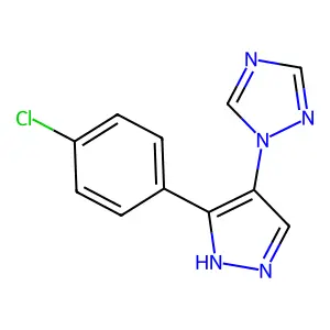 1-[3-(4-chlorophenyl)-1H-pyrazol-4-yl]-1H-1,2,4-triazole structure