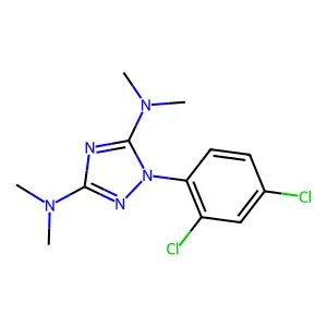 1-(2,4-dichlorophenyl)-3-N,3-N,5-N,5-N-tetramethyl-1,2,4-triazole-3,5-diamine structure