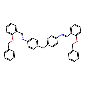 1-(2-phenylmethoxyphenyl)-N-[4-[[4-[(2-phenylmethoxyphenyl)methylideneamino]phenyl]methyl]phenyl]methanimine structure