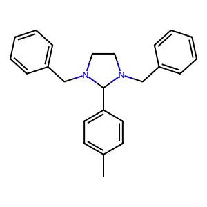 1,3-dibenzyl-2-(4-methylphenyl)imidazolidine structure
