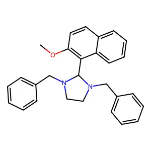 1,3-dibenzyl-2-(2-methoxynaphthalen-1-yl)imidazolidine structure