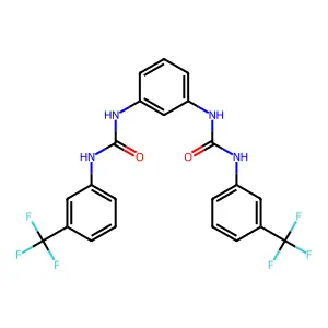 1,1'-(1,3-Phenylene)bis(3-(3-(trifluoromethyl)phenyl)urea) structure