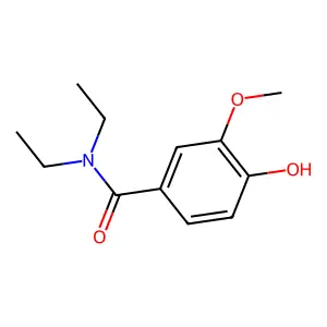 N,N-diethyl-4-hydroxy-3-methoxybenzamide structure