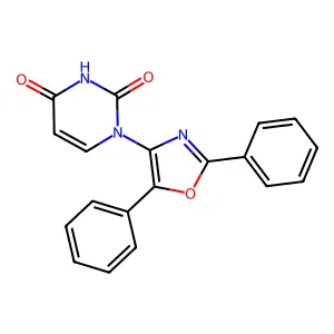 1-(2,5-diphenyl-1,3-oxazol-4-yl)pyrimidine-2,4-dione structure