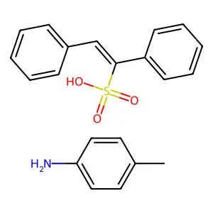 1,2-diphenylethenesulfonic acid;4-methylaniline structure