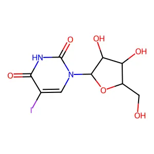 1-[(2R,3S,4S,5R)-3,4-dihydroxy-5-(hydroxymethyl)oxolan-2-yl]-5-iodopyrimidine-2,4-dione structure