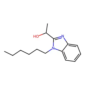 1-(1-hexylbenzimidazol-2-yl)ethanol structure