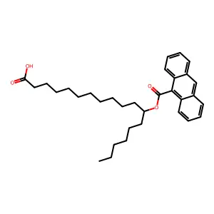 12-(9-anthroyloxy)stearic acid structure