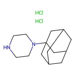 1-(1-adamantyl)piperazine;dihydrochloride structure