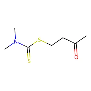 Dimethylcarbamodithioic acid 3-oxobutyl ester structure