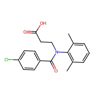 beta-ALANINE, N-(p-CHLOROBENZOYL)-N-2,6-XYLYL- structure