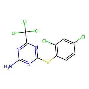Compound C10H5Cl5N4S structure