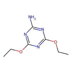 4,6-diethoxy-1,3,5-triazin-2-amine structure