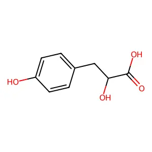 2-hydroxy-3-(4-hydroxyphenyl)propanoic acid structure