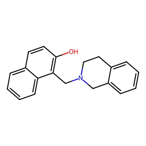 1-(3,4-Dihydro-1H-isoquinolin-2-ylmethyl)-naphthalen-2-ol structure