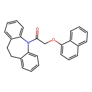 1-(10,11-Dihydro-dibenzo[b,f]azepin-5-yl)-2-(naphthalen-1-yloxy)-ethanone structure