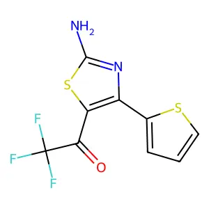 1-(2-amino-4-thiophen-2-yl-1,3-thiazol-5-yl)-2,2,2-trifluoroethanone structure