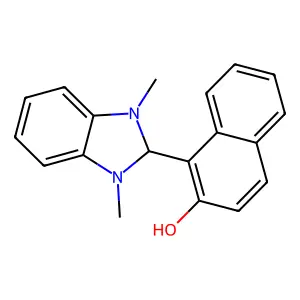 1-(1,3-dimethyl-2H-benzimidazol-2-yl)naphthalen-2-ol structure