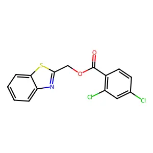 1,3-benzothiazol-2-ylmethyl 2,4-dichlorobenzoate structure
