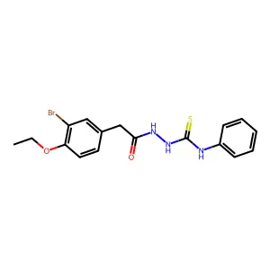 1-[[2-(3-bromo-4-ethoxyphenyl)acetyl]amino]-3-phenylthiourea structure