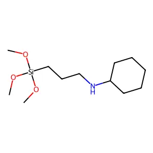 N-(3-trimethoxysilylpropyl)cyclohexanamine structure