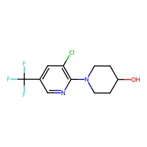 1-[3-chloro-5-(trifluoromethyl)-2-pyridinyl]piperidin-4-ol structure