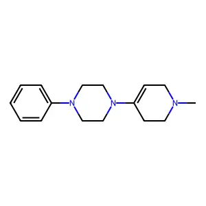 1-(1-methyl-1,2,3,6-tetrahydro-4-pyridinyl)-4-phenylpiperazine structure