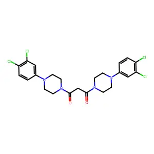 1,3-bis[4-(3,4-dichlorophenyl)piperazin-1-yl]propane-1,3-dione structure