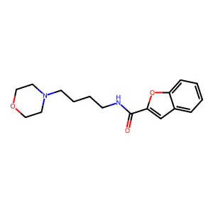 N-(4-morpholin-4-ylbutyl)-1-benzofuran-2-carboxamide structure