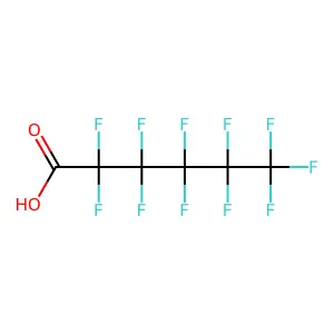 Perfluorohexanoic acid structure