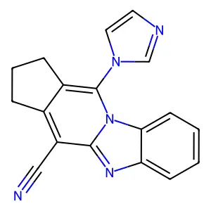 11-(1H-imidazol-1-yl)-2,3-dihydro-1H-cyclopenta[4,5]pyrido[1,2-a]benzimidazole-4-carbonitrile structure
