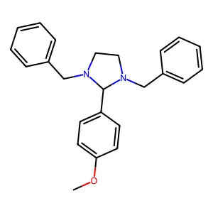 1,3-dibenzyl-2-(4-methoxyphenyl)imidazolidine structure