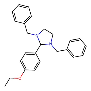 1,3-dibenzyl-2-(4-ethoxyphenyl)imidazolidine structure