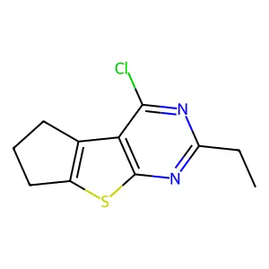 12-chloro-10-ethyl-7-thia-9,11-diazatricyclo[6.4.0.02,6]dodeca-1(8),2(6),9,11-tetraene structure