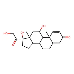 11,17,21-Trihydroxypregna-1,4-diene-3,20-dione structure