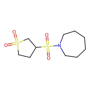 1-[(1,1-dioxidotetrahydrothiophen-3-yl)sulfonyl]azepane structure