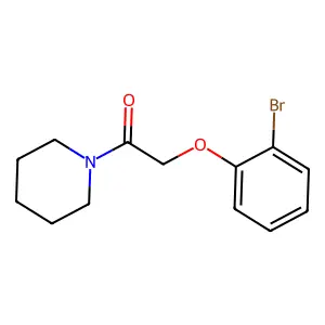 1-[(2-bromophenoxy)acetyl]piperidine structure