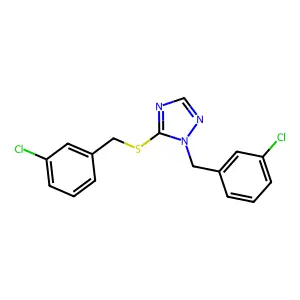 1-(3-chlorobenzyl)-5-((3-chlorobenzyl)thio)-1H-1,2,4-triazole structure