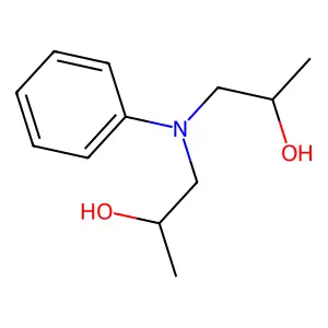 1-[N-(2-hydroxypropyl)anilino]propan-2-ol structure