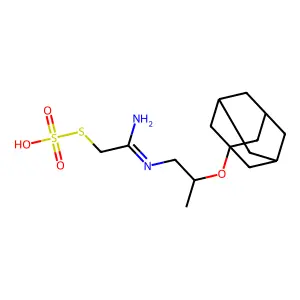 1-[1-[(1-amino-2-sulfosulfanylethylidene)amino]propan-2-yloxy]adamantane structure