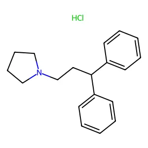 1-(3,3-Diphenylpropyl)pyrrolidine hydrochloride structure