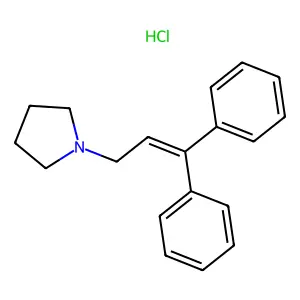 1-(3,3-Diphenylallyl)pyrrolidine hydrochloride structure
