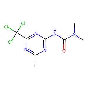 1,1-dimethyl-3-[4-methyl-6-(trichloromethyl)-1,3,5-triazin-2-yl]urea structure