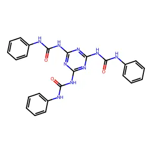 1-[4,6-bis(phenylcarbamoylamino)-1,3,5-triazin-2-yl]-3-phenylurea structure