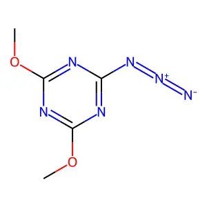 2-azido-4,6-dimethoxy-1,3,5-triazine structure