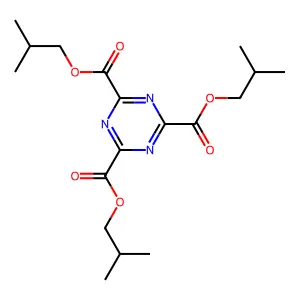 tris(2-methylpropyl) 1,3,5-triazine-2,4,6-tricarboxylate structure