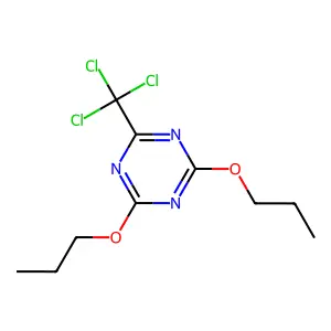 2,4-dipropoxy-6-(trichloromethyl)-1,3,5-triazine structure