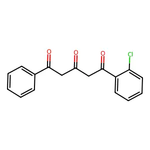 1-(2-chlorophenyl)-5-phenylpentane-1,3,5-trione structure