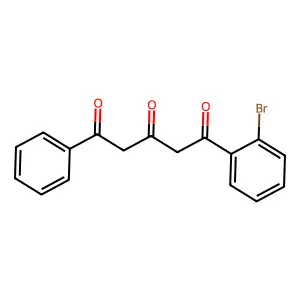 1-(2-bromophenyl)-5-phenylpentane-1,3,5-trione structure